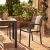 MIlani Home VIDUUS - poltrona da giardino in alluminio e polywood impilabile