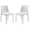 MIlani Home VOLGA - sedia da giardino in plastica set da 2
