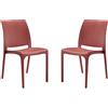 MIlani Home VOLGA - sedia da giardino in plastica set da 2