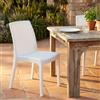 MIlani Home ALMA - sedia da giardino impilabile in wicker stampato