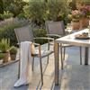 MIlani Home FLORENTIA - poltrona da giardino in acciao inox e textilene impilabile