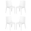 MIlani Home PERLA - sedia in resina impilabile da esterno e interno set da 4