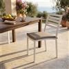 MIlani Home DEXTER - sedia da giardino in alluminio impilabile con cuscino