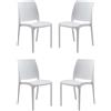 MIlani Home VOLGA - sedia da giardino in plastica set da 4