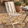 MIlani Home SORTIS - sedia da giardino pieghevole in legno massiccio di acacia