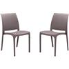 MIlani Home VOLGA - sedia da giardino in plastica set da 2