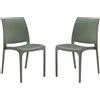 MIlani Home VOLGA - sedia da giardino in plastica set da 2