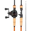 VEVOR Set Canna in Fibra di Carbonio da 2 m IM7 da Pesca e Mulinello Ruota baitcasting, Set Canna da Pesca al Spigola Nera con 6+1 Cuscinetti a Sfera e Impugnatura in Sughero, per Acqua Salata