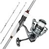 VEVOR Set Canna in Due Pezzi da 2,13 m da Pesca e Mulinello Canna in Fibra di Vetro e Fibra di Carbonio IM6, con 7+1 Cuscinetti a Sfera e Impugnatura in EVA, per la Pesca in Acqua Salata e Dolce