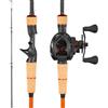VEVOR Set Canna da Pesca per Destrimani e Mulinello, Resistenza dell'Asta Media, Canna in Fibra di Carbonio da 2 m IM7, con Cuscinetti a Sfera e Impugnatura in Sughero, per Acqua Salata e Dolce
