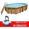 Piscina in legno 3,00 m x 4,90 m ottagonale - Sunwater 490 Ubbink