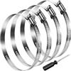 YIYICO Fascette Metalliche Fascetta Stringitubo Fascette Regolabili in Acciaio Inox 304 4pcs Collare di Serraggio 141-165 mm per Tubo per condotti regolabili Giunto, tubo di fissaggio tubi e tubi (4)