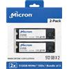 MICRON HD SOLID STATE M.2 2280 512GB PCIe 4.0 BULK NVMe BUNDLE 2X512GB ITALIA