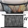 HWTONG Rete Portaoggetti Auto,90cmx65cm Rete da Auto Soffitto, Rete Bagagliaio Auto, Rete Elastica Con 2 Ganci Regolabili,per SUV, Furgone (Nero)