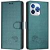 MOJIA Cover per Oukitel C65 / C65 Pro, Custodia Portafoglio in Pelle PU Premium, Custodia a Libro per Telefono con Porta Carte Con Funzione Antifurto RFID. Verde scuro