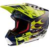 ALPINESTARS Casco Cross ALPINESTARS S-M5 RASH ECE2206 - (Dark Blue/Yellow Fluo Glossy)