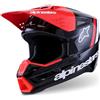 ALPINESTARS Casco Cross ALPINESTARS S-M3 RADIUM ECE2206 - (Black/Red Fluo/White Glossy)