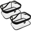 2Pcs Borse Da Toilette Trasparente Beauty Case Da Viaggio Borsa Cosmetici Pochet