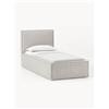 Westwing Collection Letto singolo imbottito in bouclé con contenitore Dream
