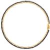 Breil, Collezione Magnetica System, Girocollo Medium Black Sun, Collana da Donna in Acciaio Lucido IP Gold e Pietra Spinello Nera, Pratica Chiusura con Magnete, Lunghezza 45 cm, Gold-Black