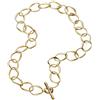 Pandora Essence 363881C00-45 - Catena a maglie organiche in argento sterling placcato oro 14 carati, 45 cm, 45 cm, Argento sterling, Nessuna pietra preziosa