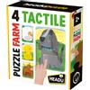 HEADU 4 tactile puzzle farm - tocca e ricomponi! 4 puzzle progressivi con texture tattili. memoria, forme e colori