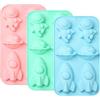 DanLingJewelry 3 stampi in silicone a tema spaziale, 3 colori, universo, terra, astronauti, razzo, cioccolato, per fai da te, sapone, torte, cupcake, biscotti
