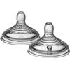 Tommee Tippee Tettarelle per Biberon Natural Start, Flusso Super Lento pour 0m, 2 pezzi, Attaccamento Naturale, Valvola Anti-colica, Silicone Morbido