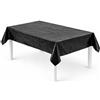 PARENCE Tovaglia Nera Usa e Getta 137 x 274 cm - Tovaglia Sottile Effetto Carta Regalo - Protezione Tavolo per Compleanni, Feste ed Eventi - Interno ed Esterno