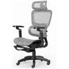 ADOV Sedia Ufficio Ergonomica con Poggiapiedi, Poggiatesta Regolabile, Supporto Lombare e 6D Bracciolo, Rete Traspirante Sedia Scrivania, Schienale Alto Poltrona Ufficio con Regolazione in Altezza