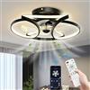Omdekor Ventilatore da Soffitto con Luce con APP/Telecomando, Pale da Soffitto Silenziose con Lampada Dimmerabile 3500K-7000K, 6 Velocità, Timer, per Soggiorno, Camera da Letto, Pranzo e Balcone - 50cm