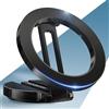 PORTENTUM Porta Cellulare Auto per Magsafe Pieghevole - Con Fissaggio Magnetico (20x N52) e Rotazione a 360° - Per Cruscotto Ufficio o Altre Superfici - Nero