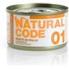 Natural Code Adult Cat Cibo Umido per Gatti - 01-Filetti di Pollo - 24x85 gr