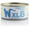 Natural Code Adult Cat XL Cibo Umido Naturale per Gatti - XL8-Tonno e Olive - 12x170 gr