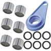 Schläfer 10055100 | Set Rompigetto Rubinetto Universale M22, Filtro Miscelatore Cucina Anticalcare + Chiave M22/24/28. Compatibile con Aeratore NEOPERL risparmio acqua. Conf. 7PZ