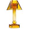 EMÒ ITALIA Luxor Square Candeliere in Vetro con Paralume Ambra 24cm