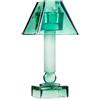 EMÒ ITALIA Luxor Square Candeliere in Vetro con Paralume Verde 24cm