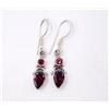 Orecchino Bezel In Argento Sterling 925 Con Corniola Naturale Tagliata 1,2 Cm