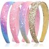 Bremorou 4 fasce per capelli per ragazze donne glitter arcobaleno fascia glitter rosa arcobaleno bianco scintillante paillettes fascia carino bling fascia per la testa per ragazza fasce per capelli accessori