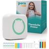 Pora&co Mini stampante fotografica Pora&Co per smartphone, verde