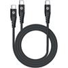 Celly Cavo Celly da USB-C a 2x USB-C da 100 W, 1 m, nero