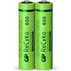 GP batterijen GP NiMH ReCyko AAA 650mAh 1.2V ricaricabile, 2 pezzi