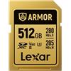 Lexar Professional Gold Armor Scheda SD UHS-II V60 R280/W210 MB/s IP68 - 512GB | ✅Prezzo competitivo