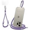 Spigen Cordino per cellulare Universale di Tracolla e Cinghietta da Polso con ConTag, Strap regolabile per iPhone 15 13 12 11 Pro Max Plus, Samsung Galaxy S24 S23 Ultra, Xiaomi POCO - Viola Scuro