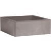 Vaso quadrato basso in resina da interno esterno Minos 25x25 H12 - Nicoli, GRIGIO CENERE