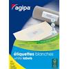 Agipa 100805 - Etichette multiuso con angoli dritti, 105 x 148,5 mm, confezione da 2000 pezzi, colore: Bianco