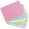 herlitz Cartoncini A7 a righe, 40 pezzi, colore: rosa, blu, verde, bianco e giallo, 170 g/m², senza legno, confezione da 200, per scuola, studio e ufficio