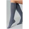 CIZETA VARISAN PASSO - Gambaletto preventivo uomo/donna STNR1 - 15-20 mmHg - cotone+seta - Lunghezza normale Colore Blu Taglia 4 (circ. caviglia cm. 27-30)