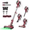 Vexilar Upgrade C8 Aspirapolvere con filo 70KPa, LED 5 in 1 Aspirapolvere Verticale, Anti-groviglio, Cavo 7m, Ultra-leggero,Scopa Elettrica con Filo Potente per Tappeti/Pavimenti/Peli di Animali
