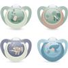 NUK Ciuccio NUK First Choice | 6-18 mesi | Ciucci ortodontici | Accettato dal 95% dei bambini** | Blu | Confezione da 4